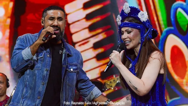 Solange Almeida e João Gomes chamaram atenção na abertura do São João de Campina Grande