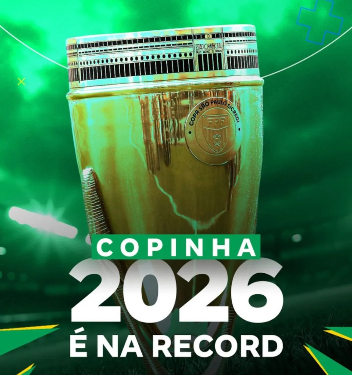 Lançamento da Copinha 2026 marca início de nova fase do torneio, que terá transmissão da Record