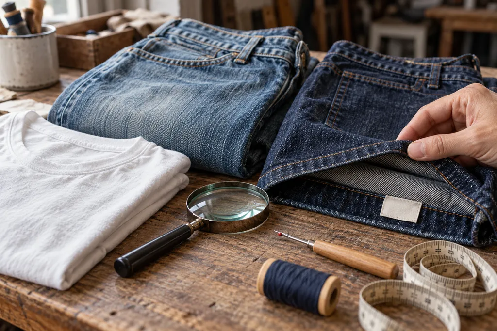 Roupas e os preços. A qualidade dos produtos ditam o valor.